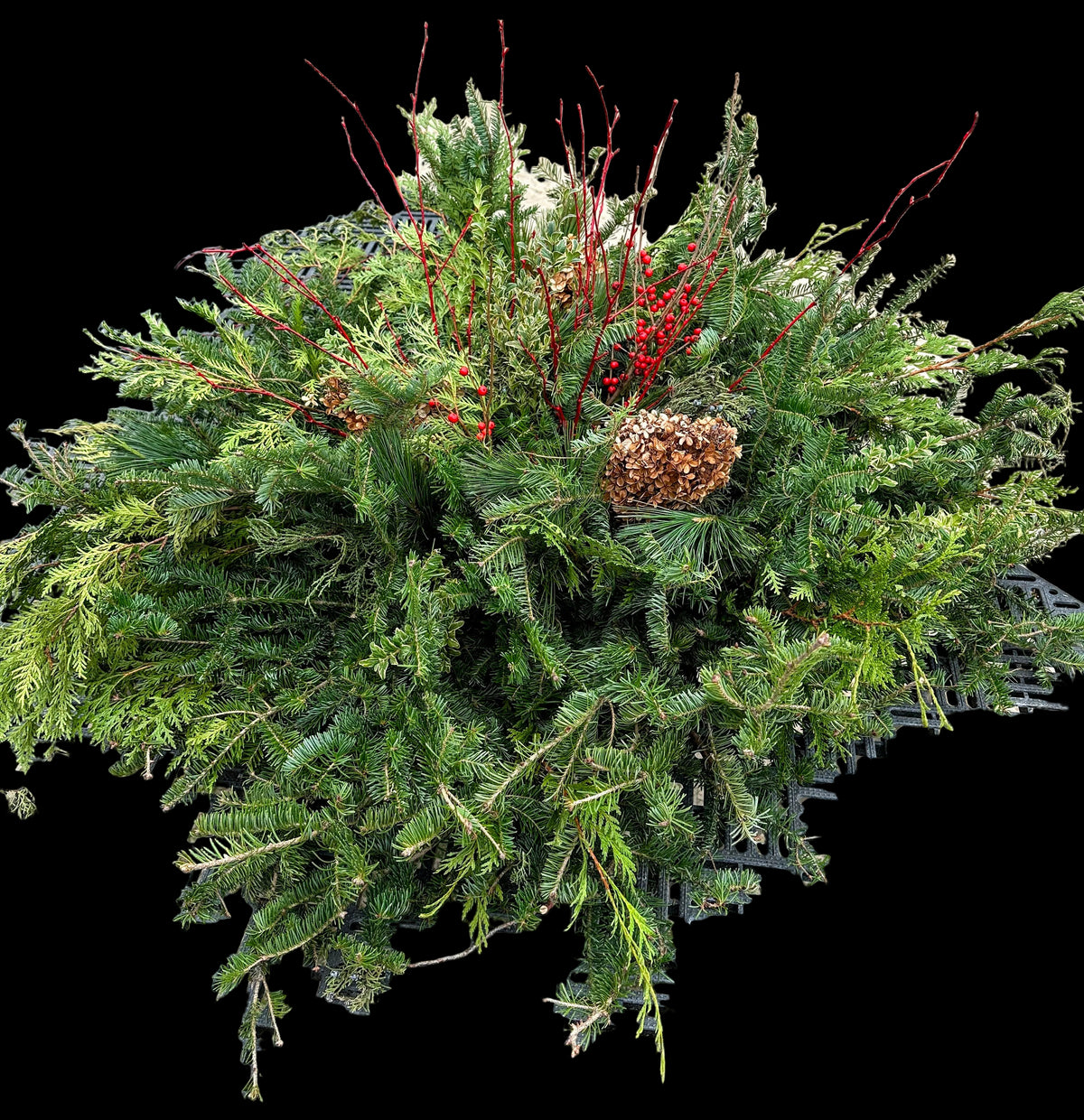 Winter Greenery Grave Pillow Pre-Order