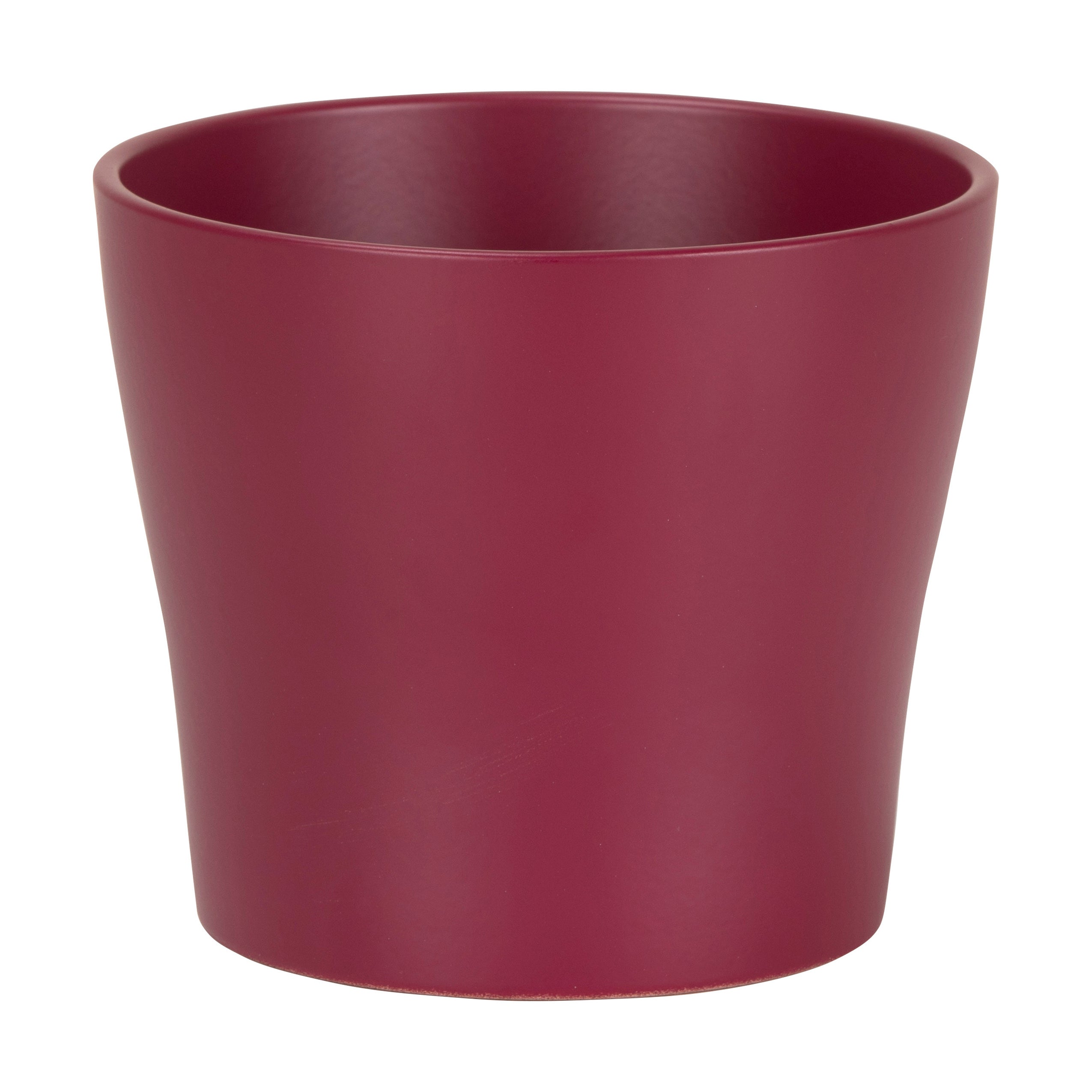 6" Burgundy Ceramic Colorful Mix Pot