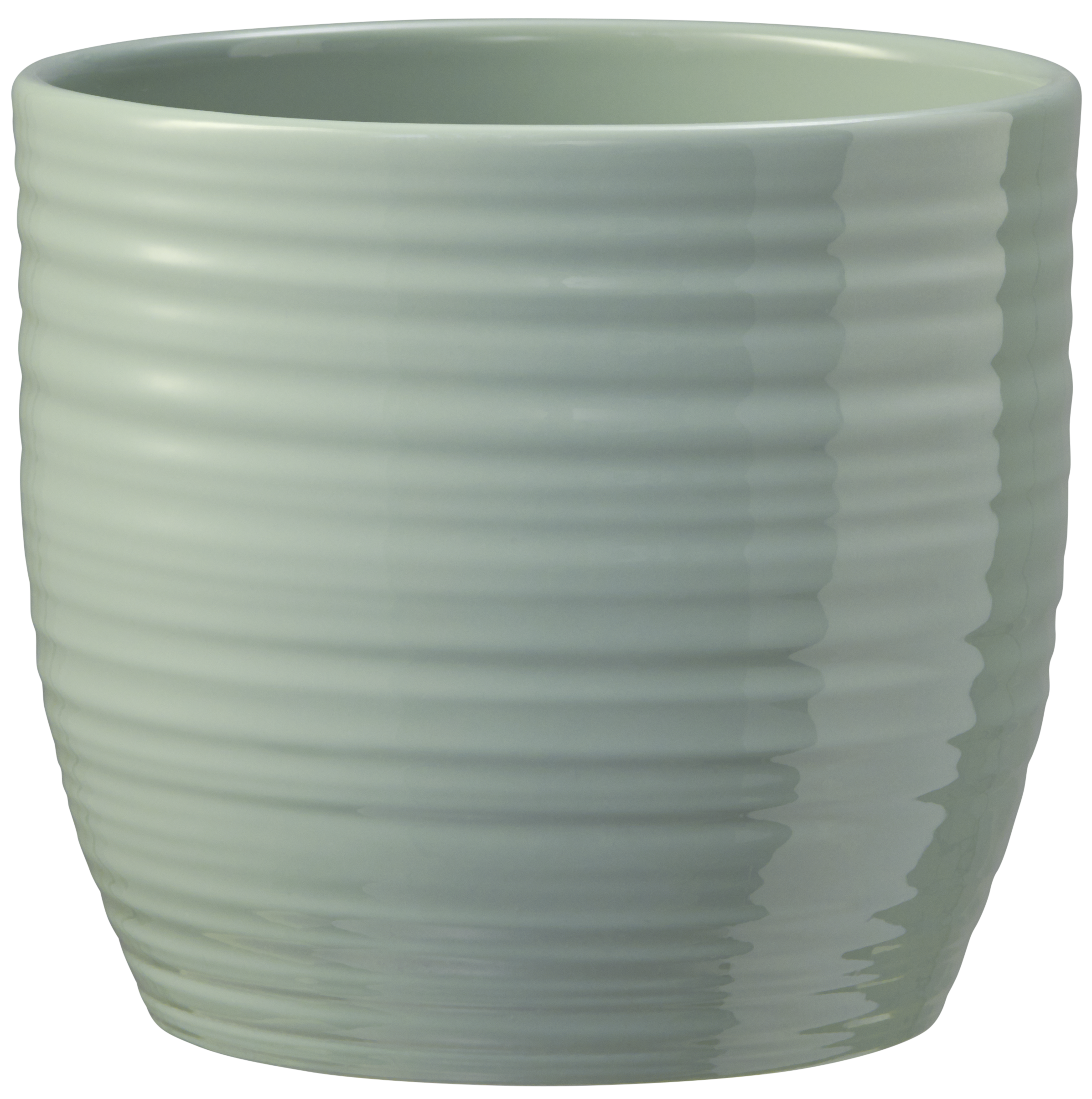 5.1" Shiny Glacier Blue Ceramic Bergamo Pure Pot