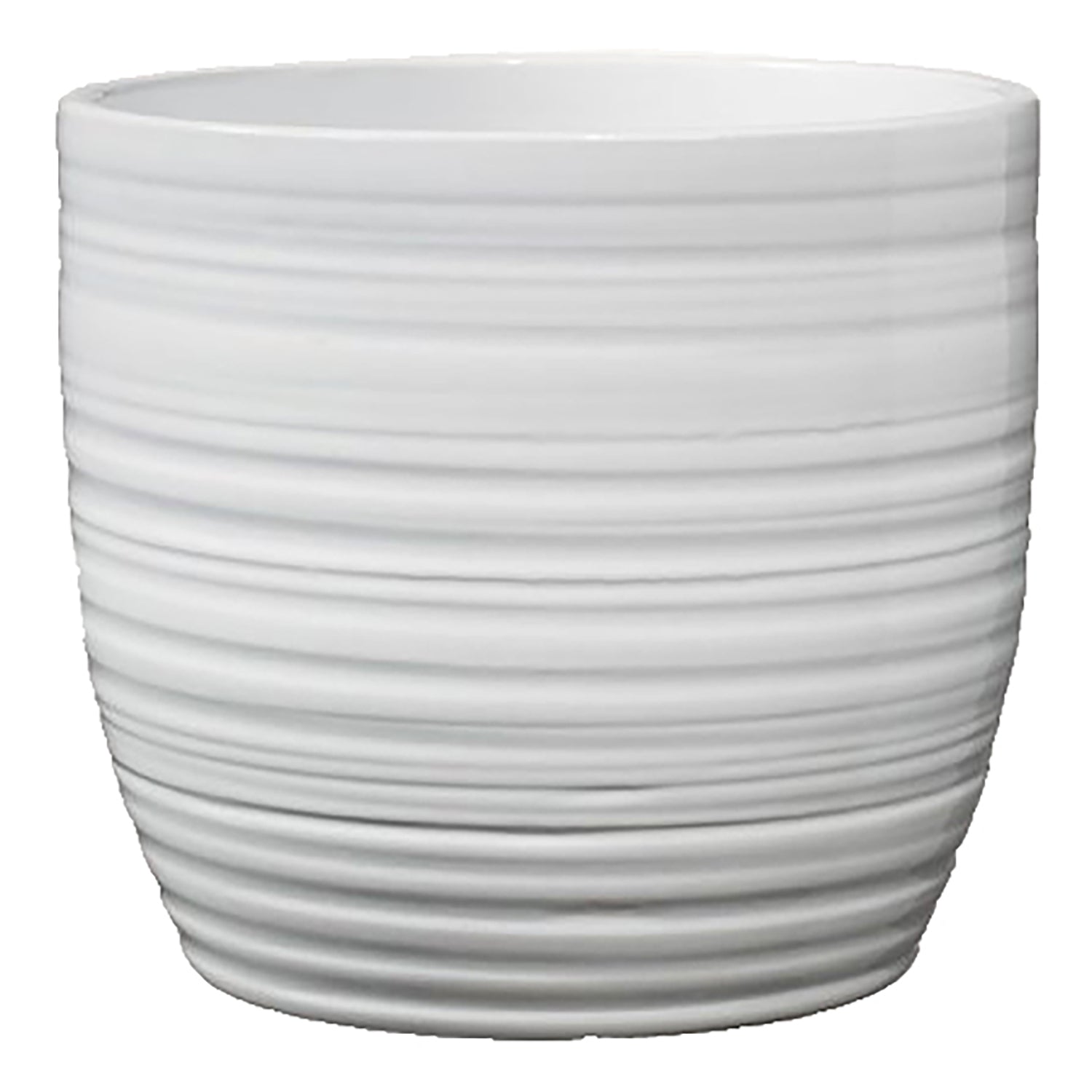 6.3" White Ceramic Bergamo Pot