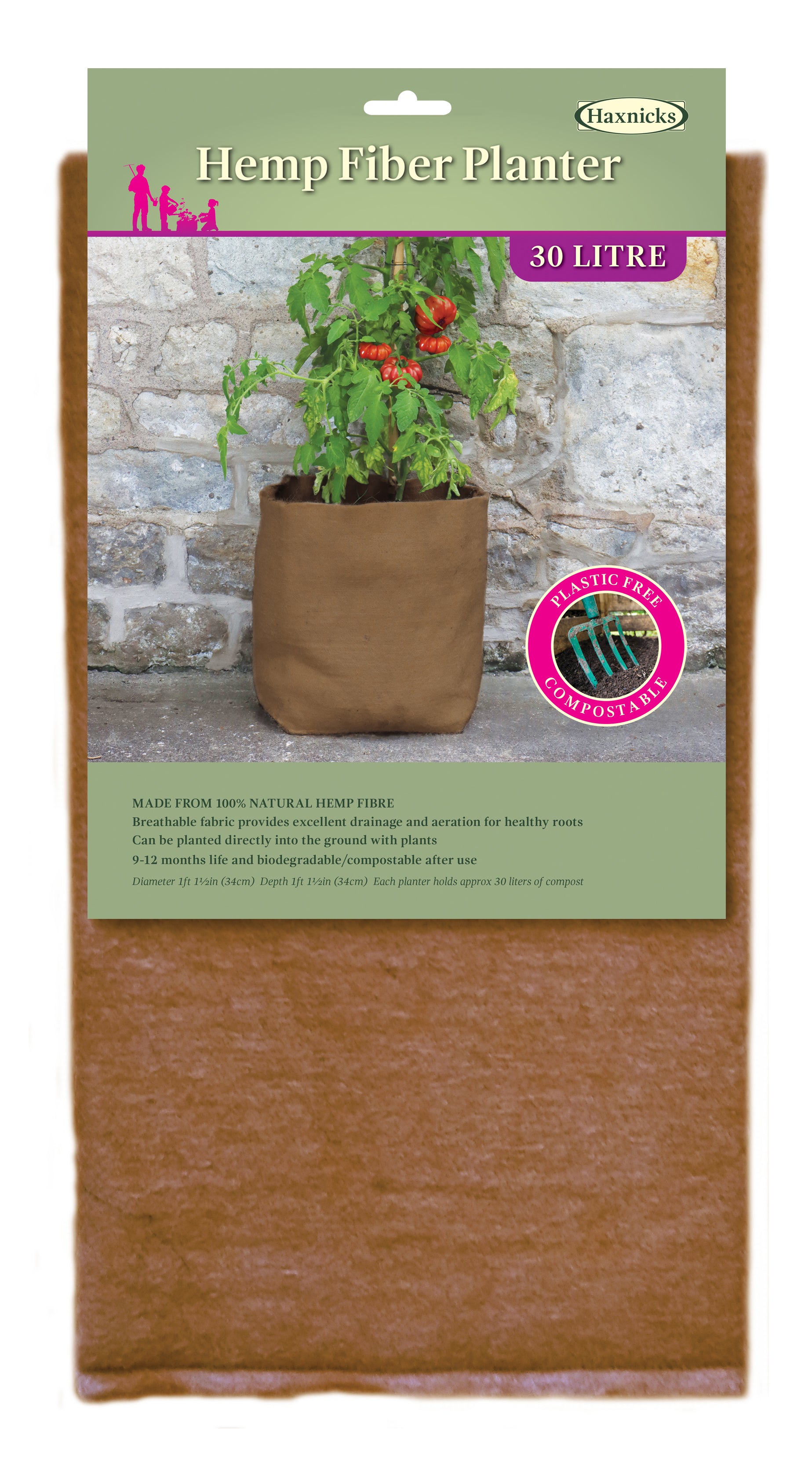 30L Hemp Fiber Planter