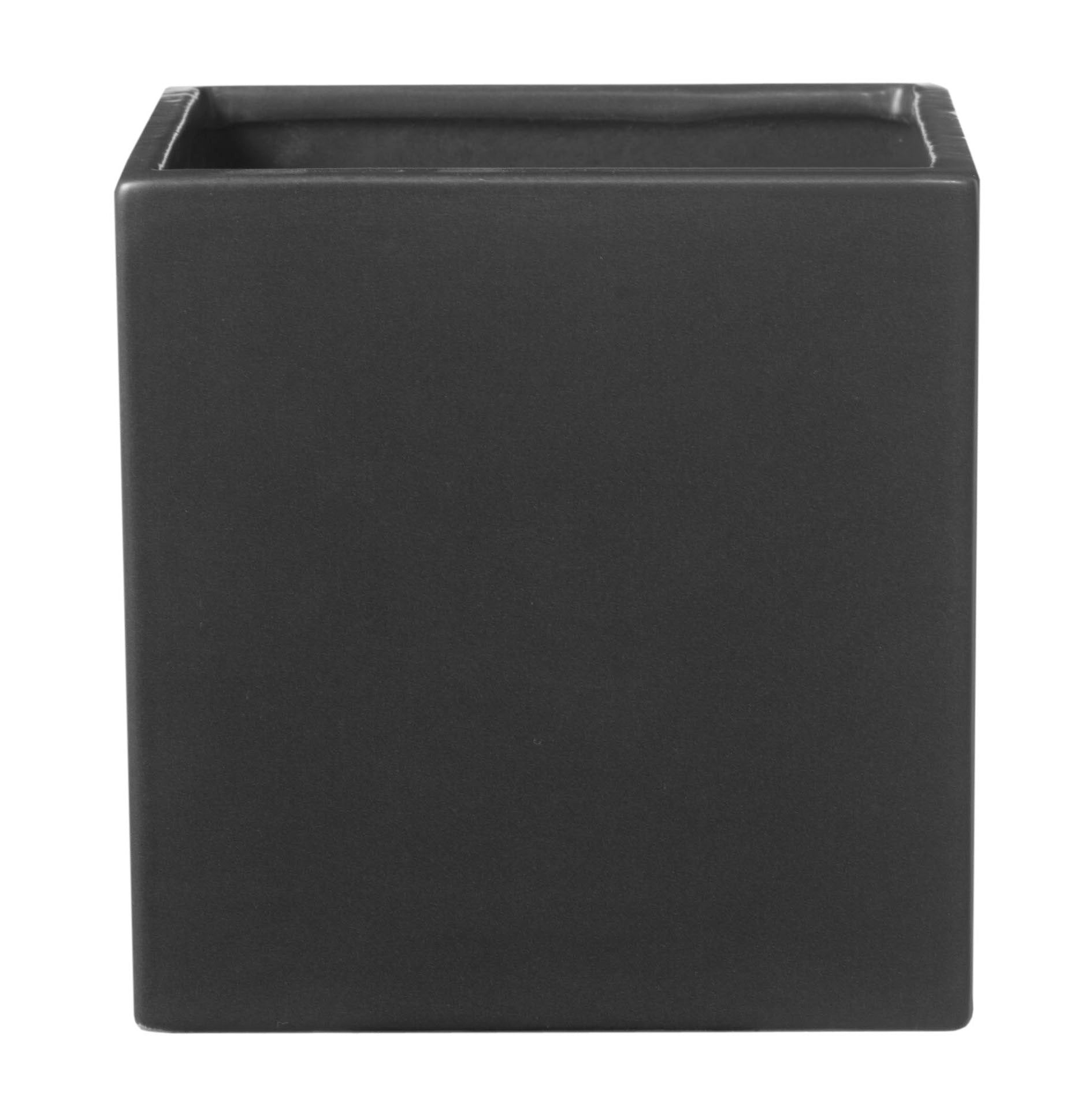 6.7" Matte Anthracite Ceramic Latina Pot