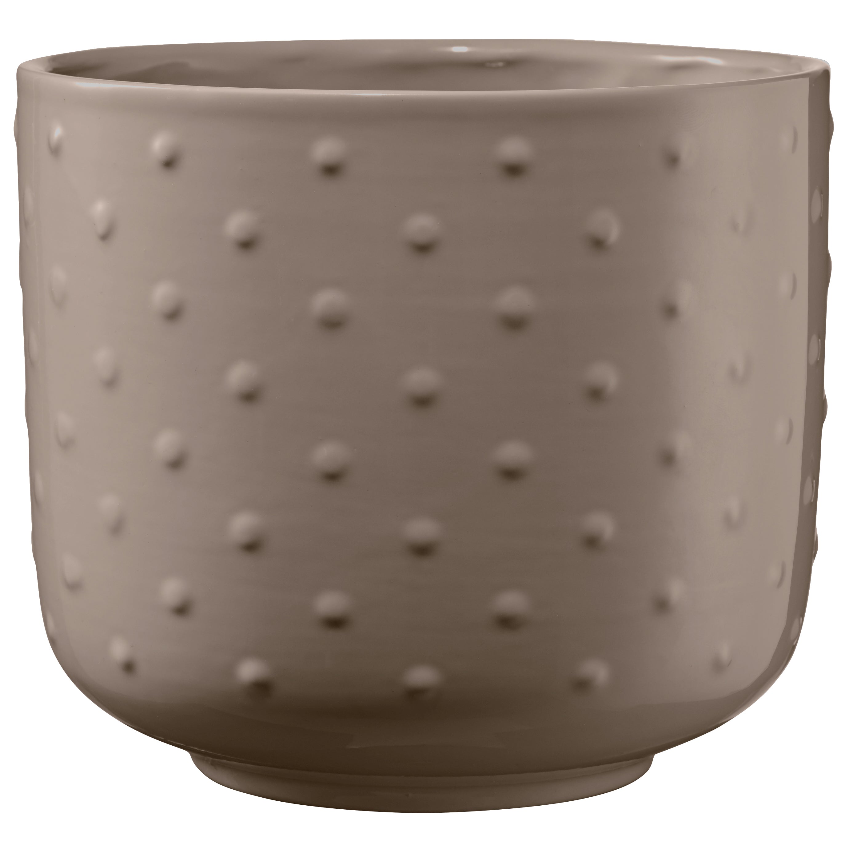 7.5" Greige Ceramic Baku Pearl Pot