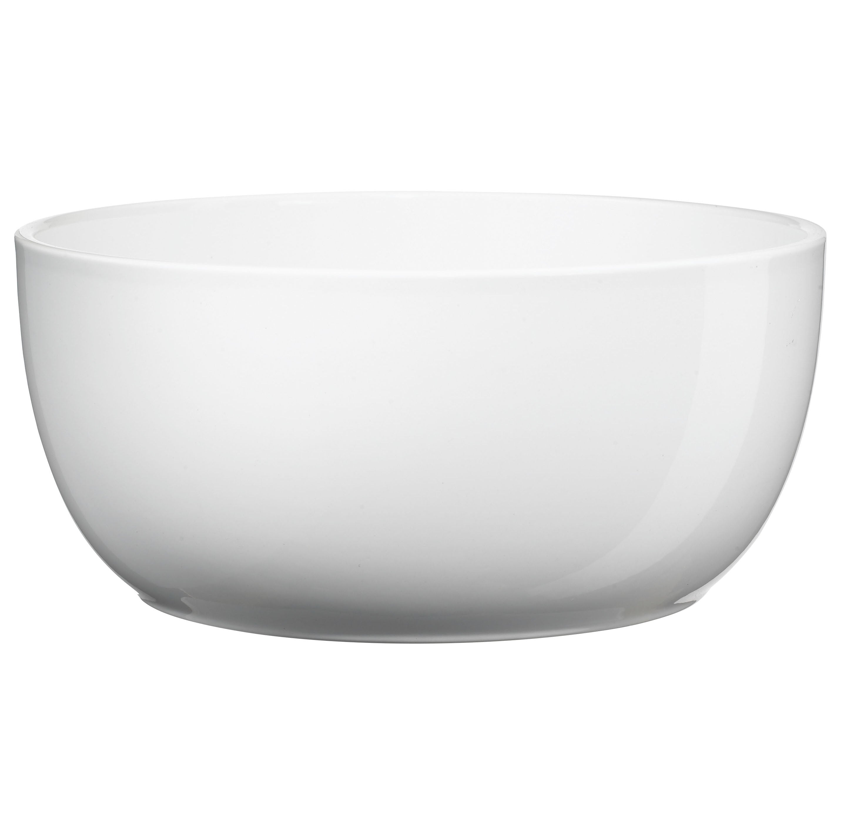 7.9" Shiny White Ceramic Basel Full Color Pot