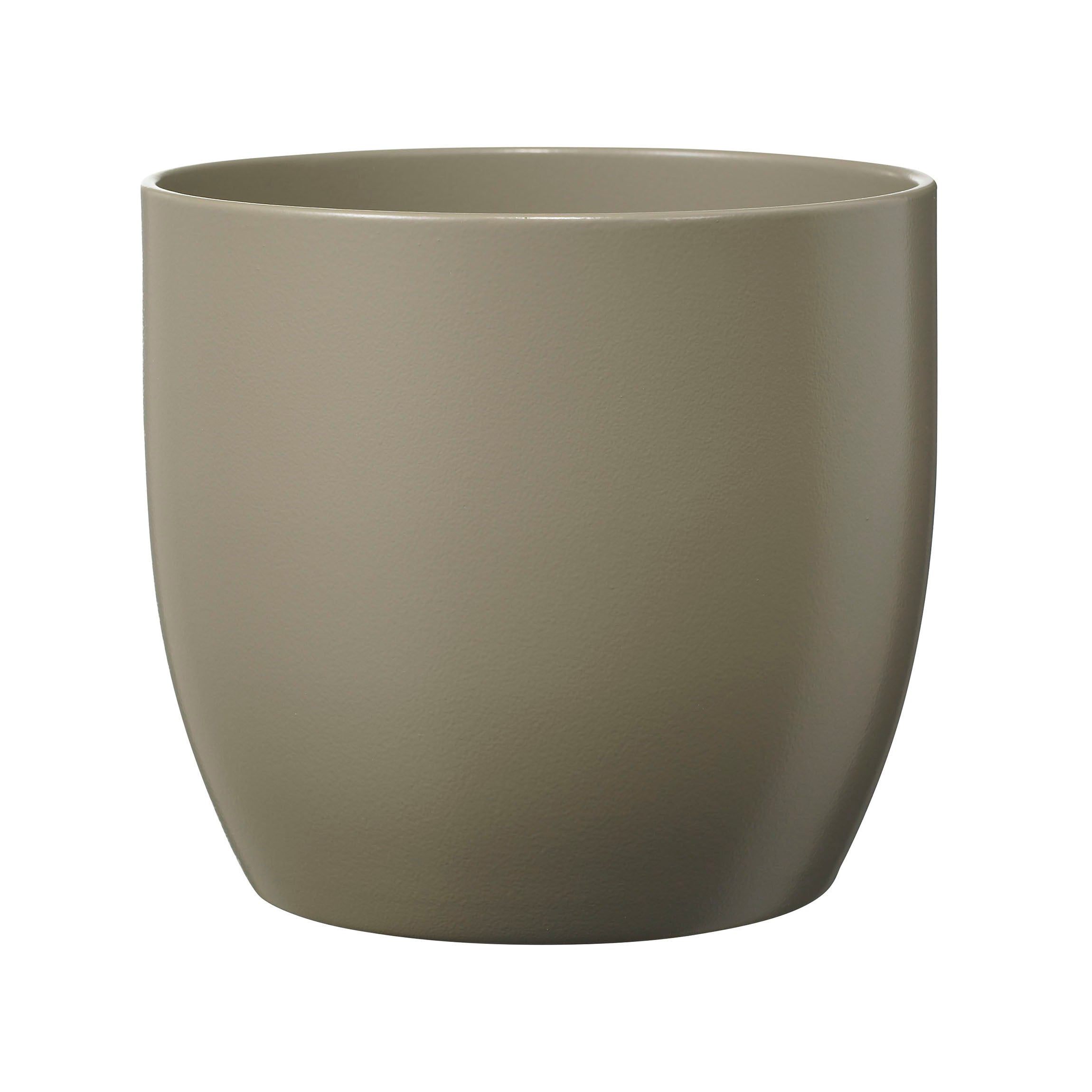 3.9" Matte Light Gray Ceramic Basel Fashion Pot