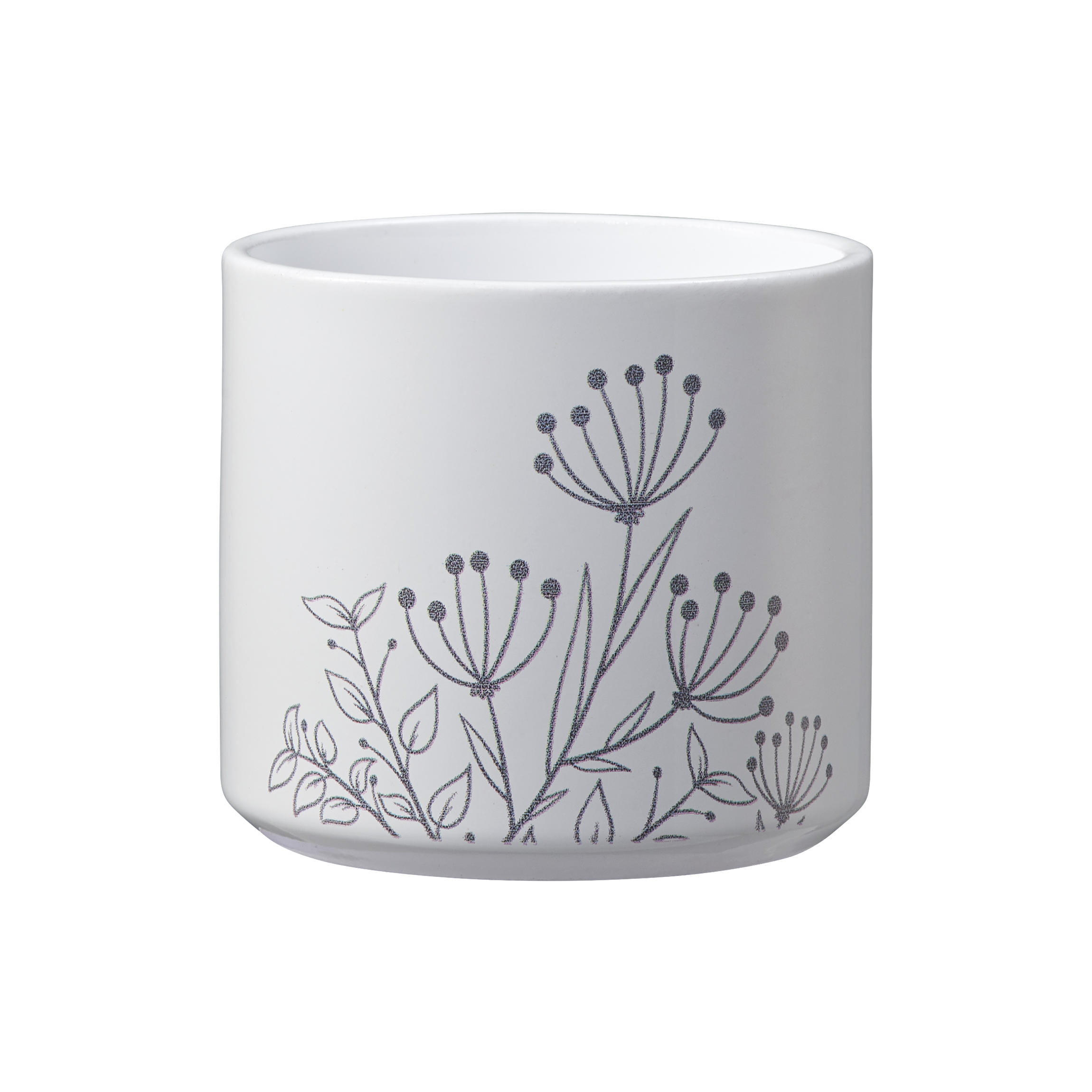 3.1" Flower Sketch Ceramic Las Vegas Greenery Pot