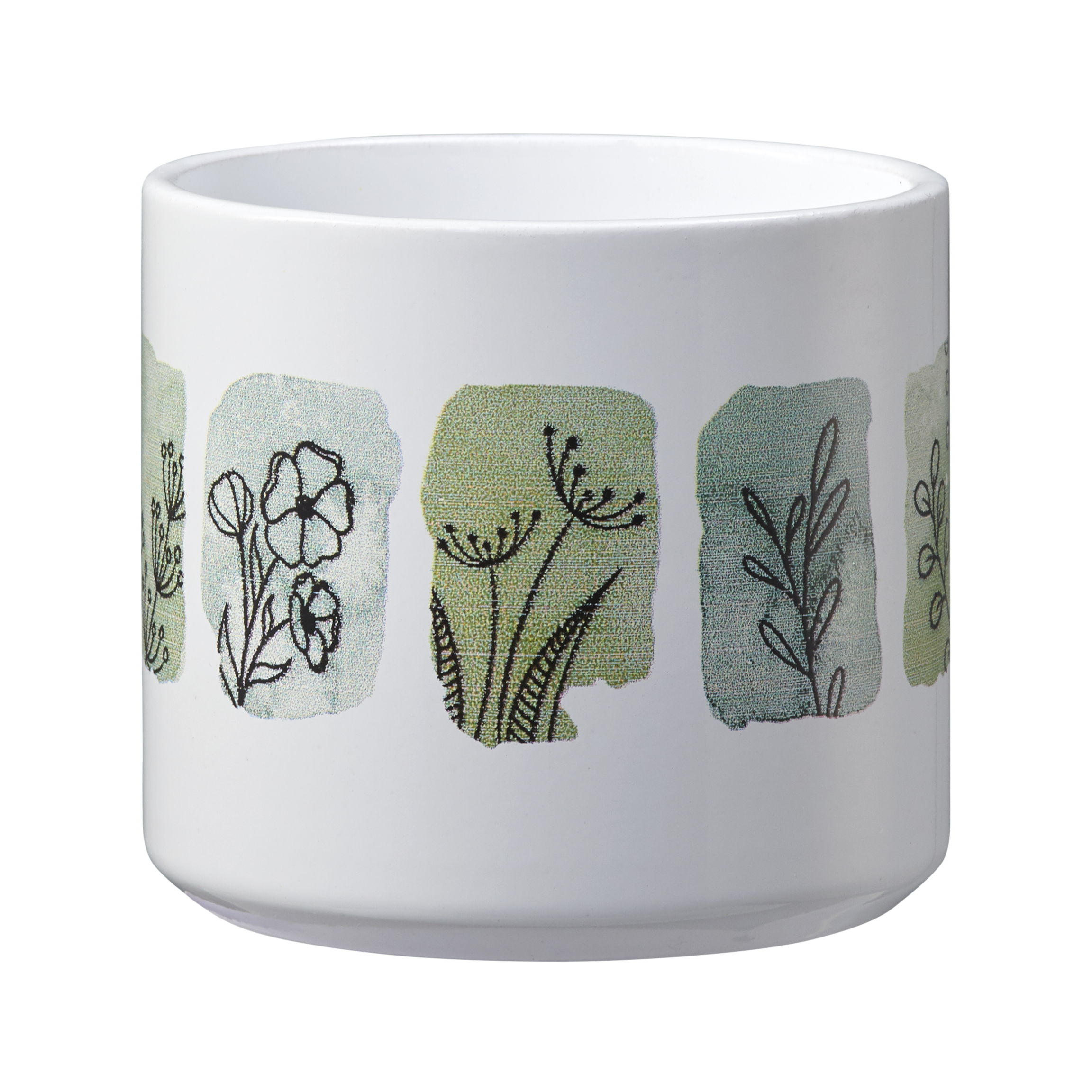 3.1" Botanic Sketch Ceramic Las Vegas Greenery Pot