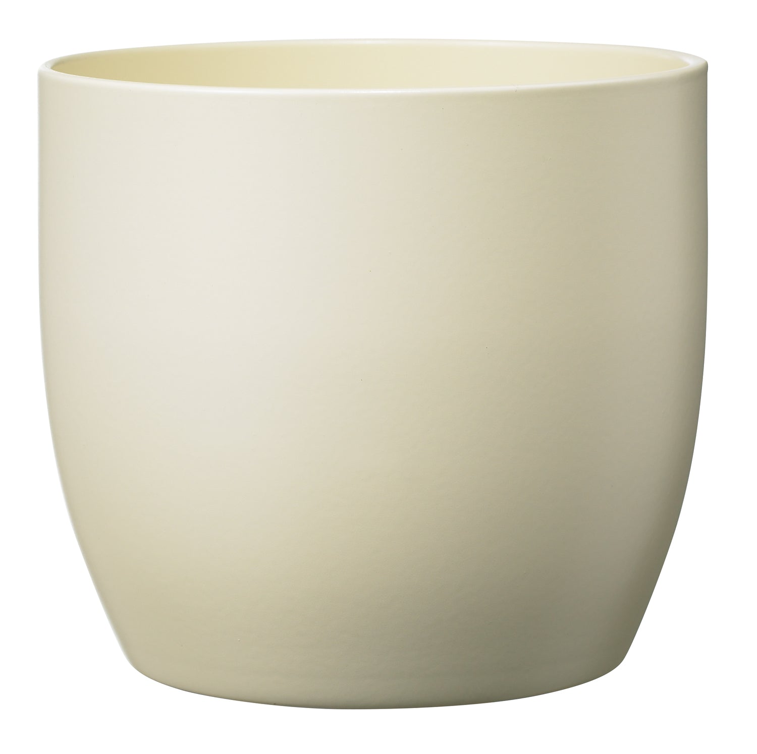 8.3" Matte Cream Ceramic Basel Fashion Pot