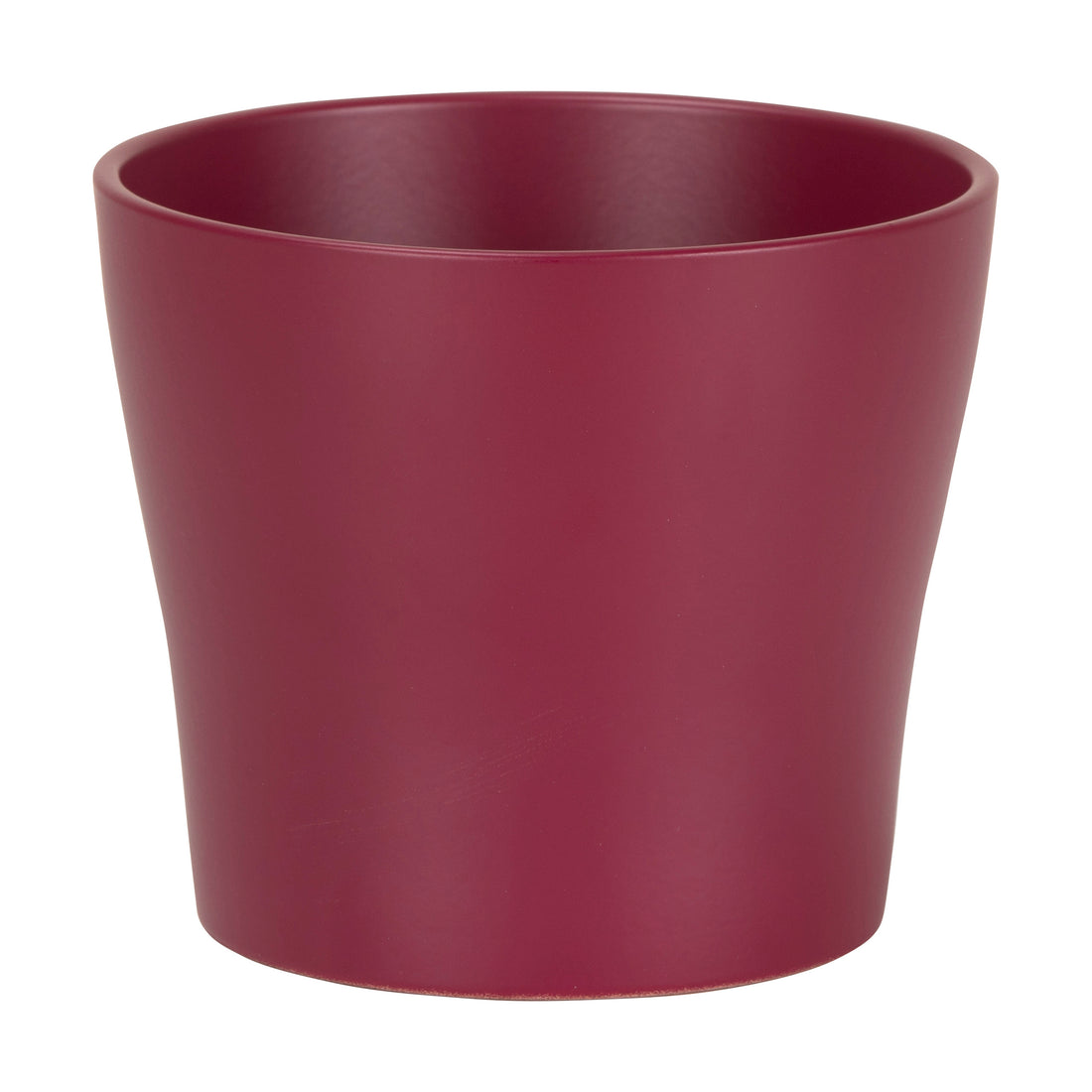 6" Burgundy Ceramic Colorful Mix Pot