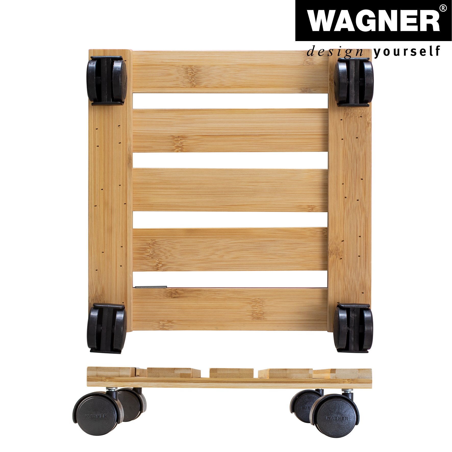 11.4" Square Bamboo Plant Caddy