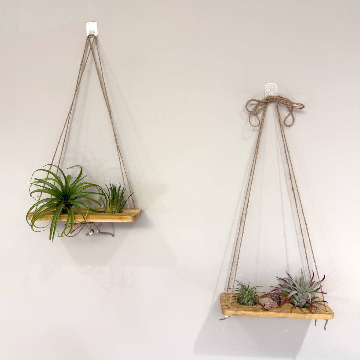 Double Air Plant Swing Set with Stone Turtle