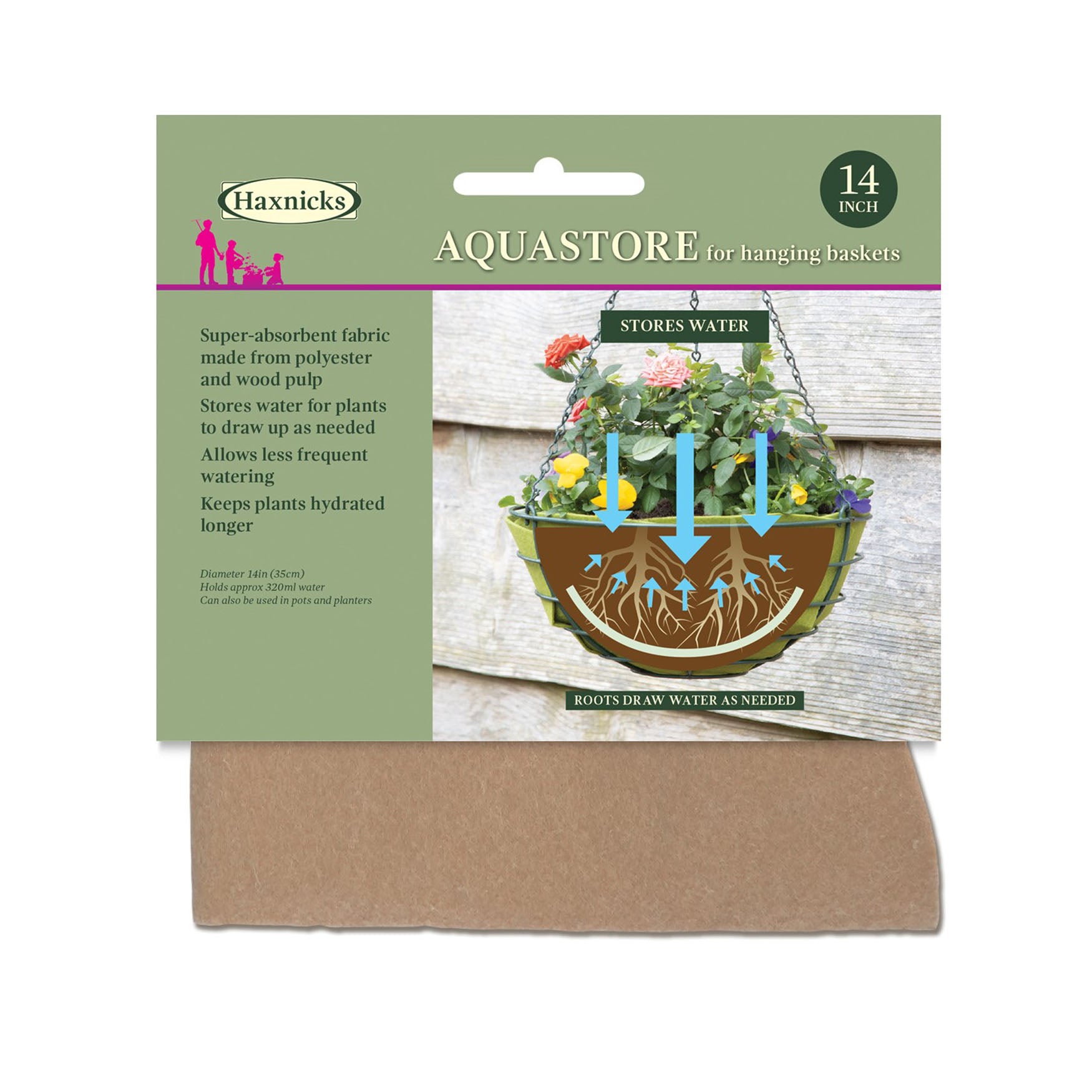 14" AquaStore Hanging Basket Liner