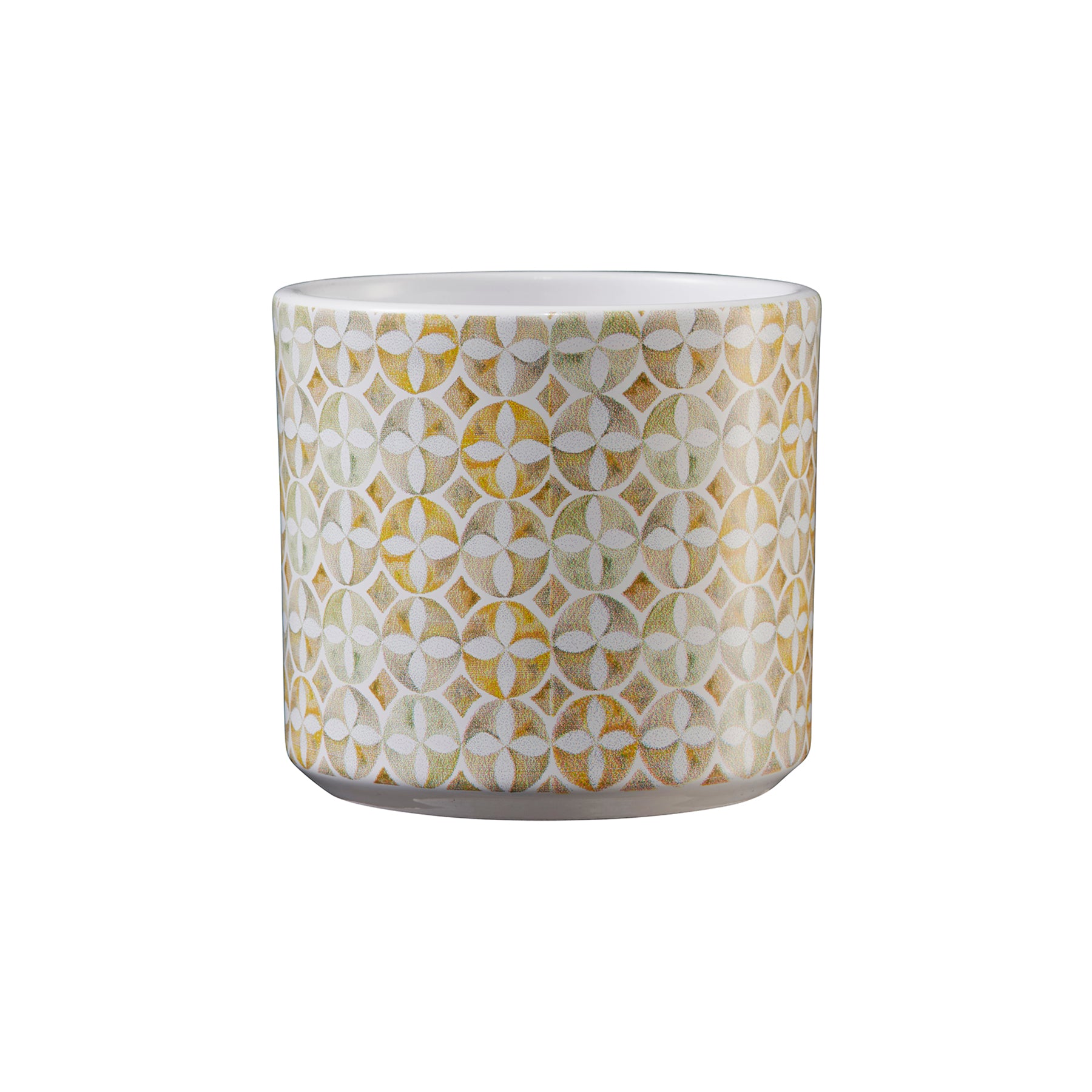 3.1" Mosaic Amber Ceramic Livorno Pot