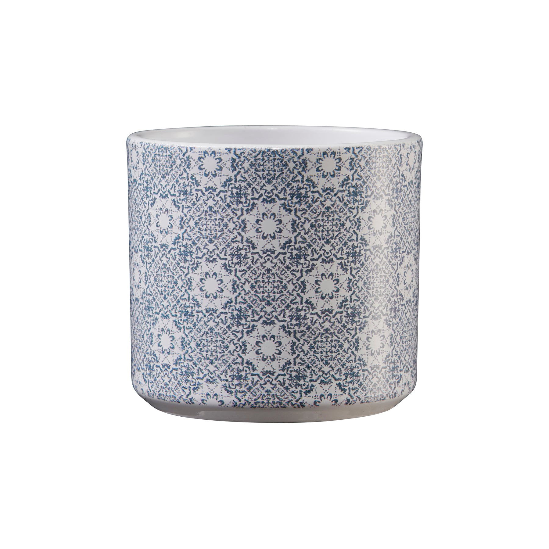 3.1" Mosaic Blue-Gray Ceramic Livorno Pot