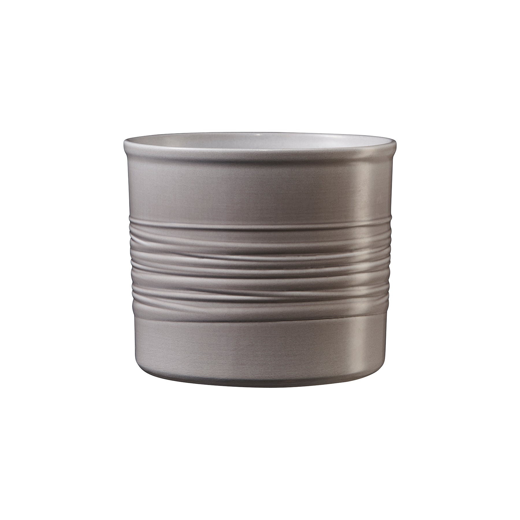 3.1" Warm-Gray Ceramic Laos Pot
