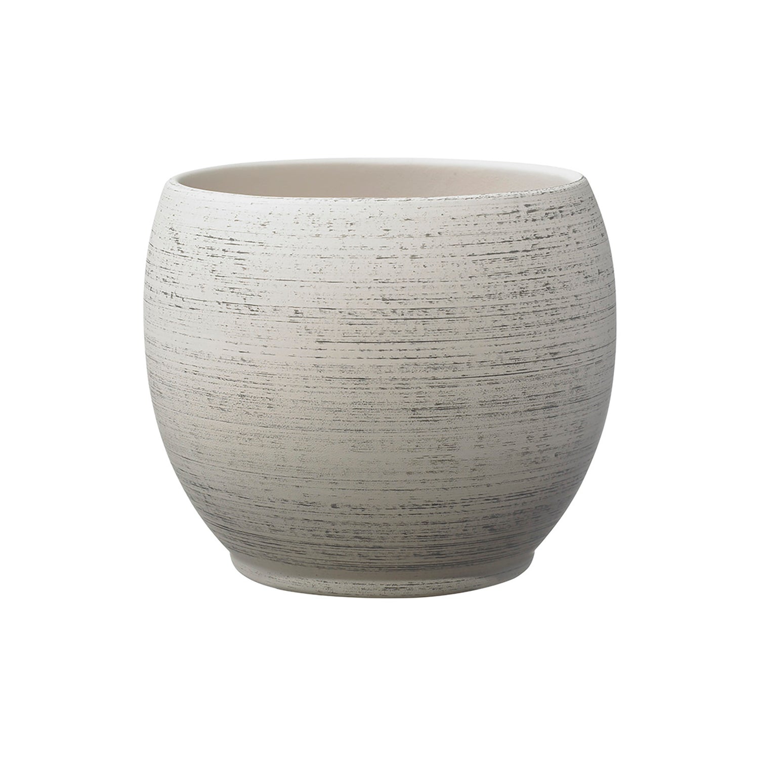 4.7" Wood Optics Gray Ceramic Alberta Fashion Pot