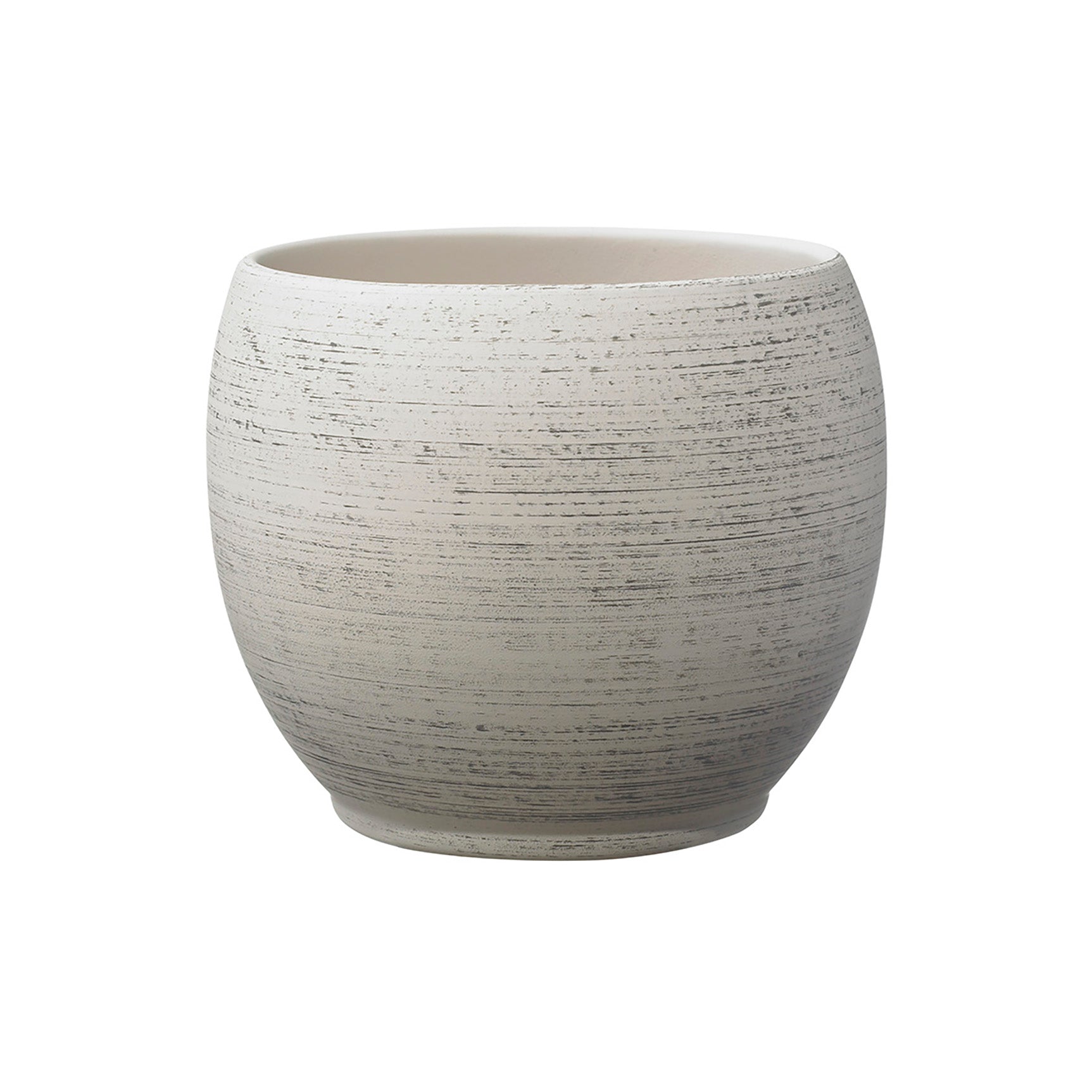 4.7" Wood Optics Gray Ceramic Alberta Fashion Pot