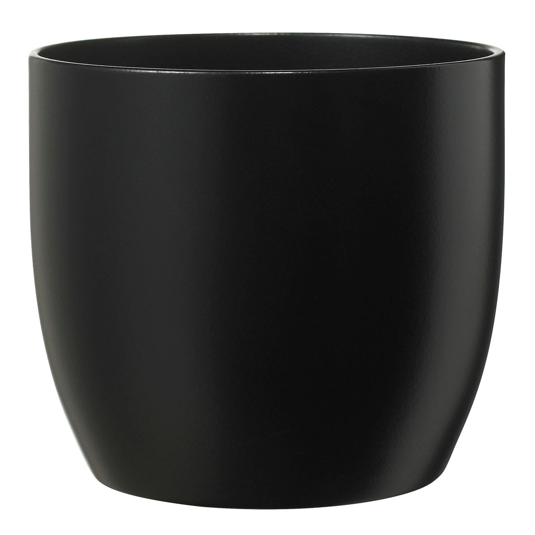 8.3" Matte Black Ceramic Basel Fashion Pot