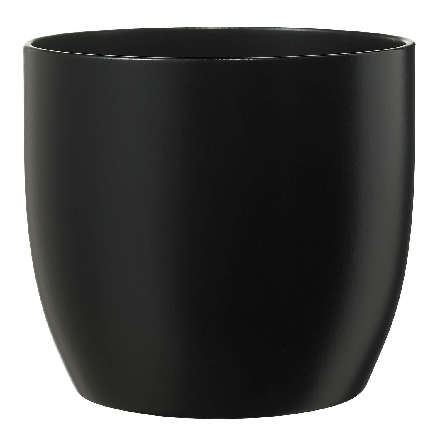 8.3" Matte Black Ceramic Basel Fashion Pot