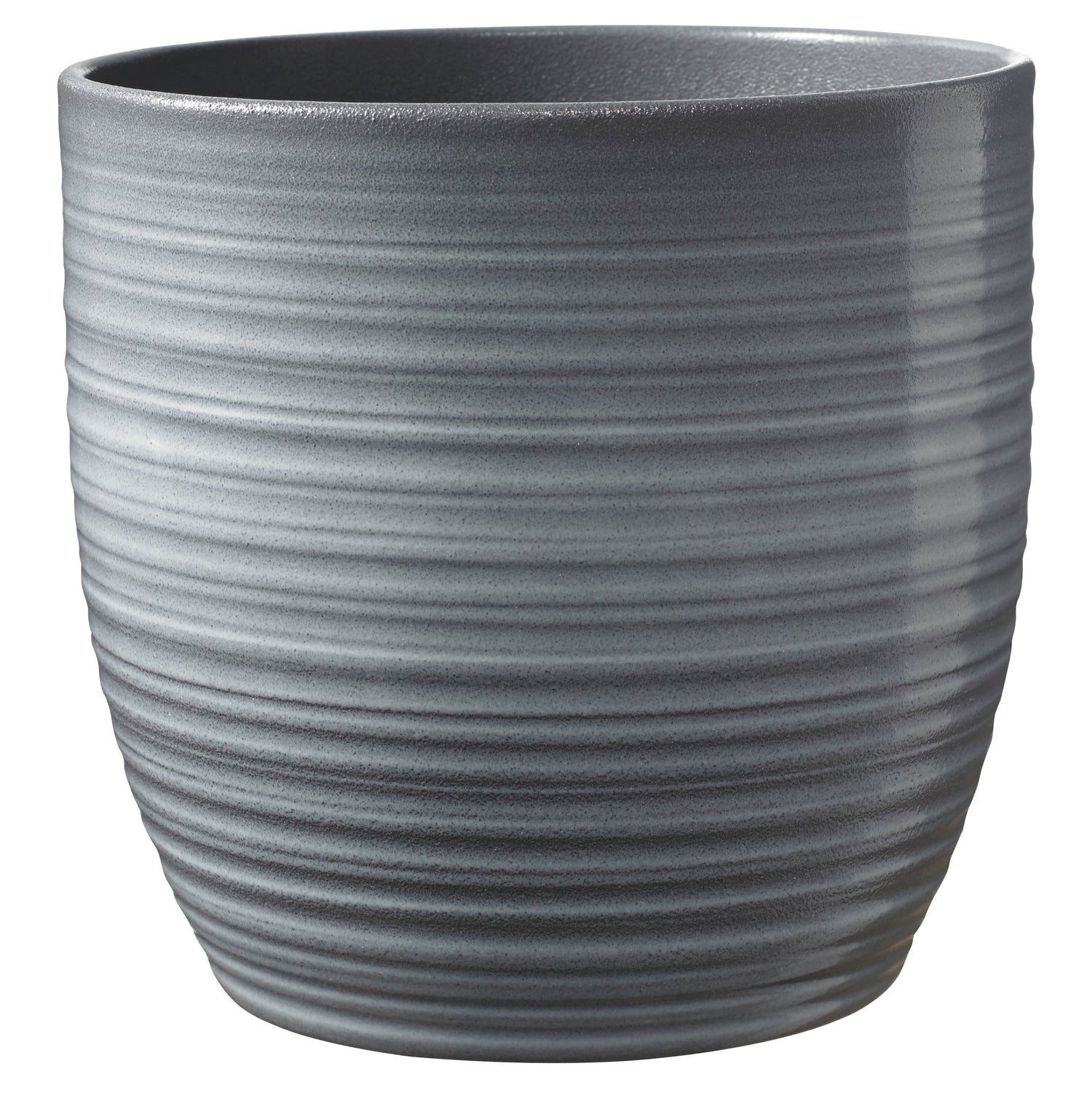 9.5" Light Gray Glaze Ceramic Bergamo Pot