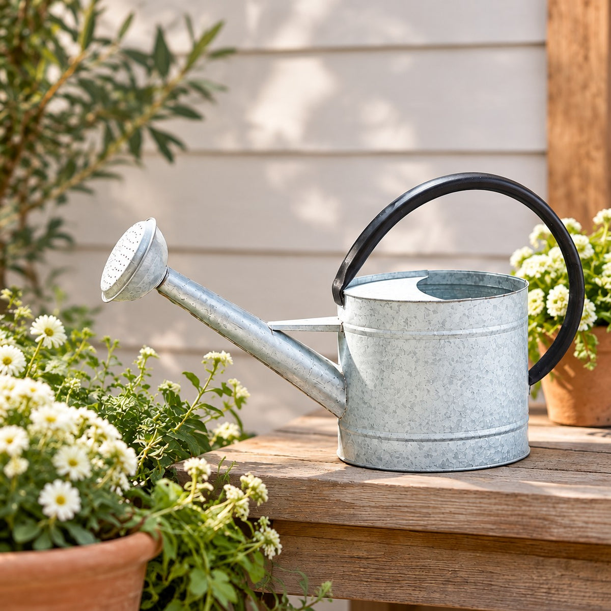0.7 gal Oval Aged Zinc Watering Can