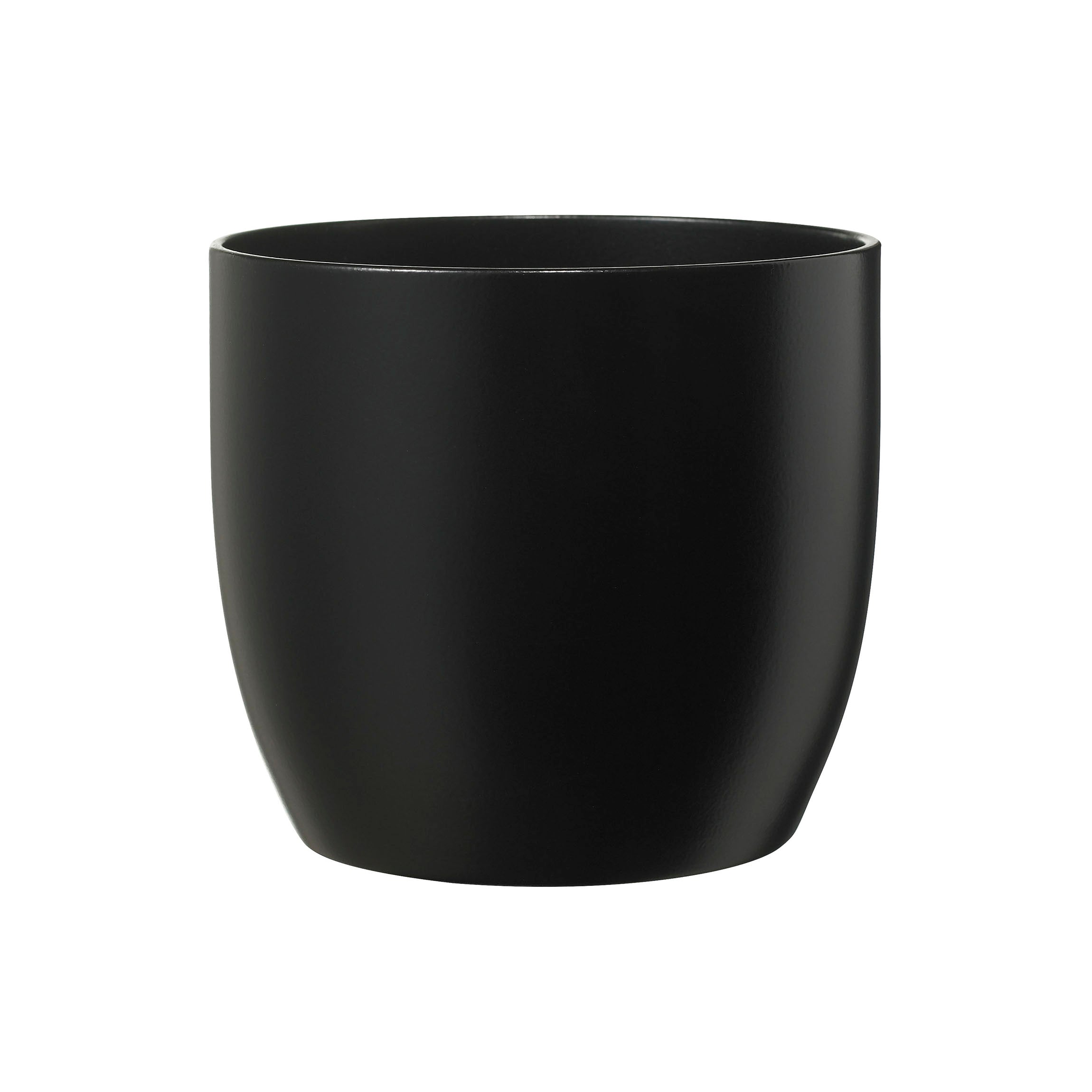 3.1" Matte Black Ceramic Basel Fashion Pot