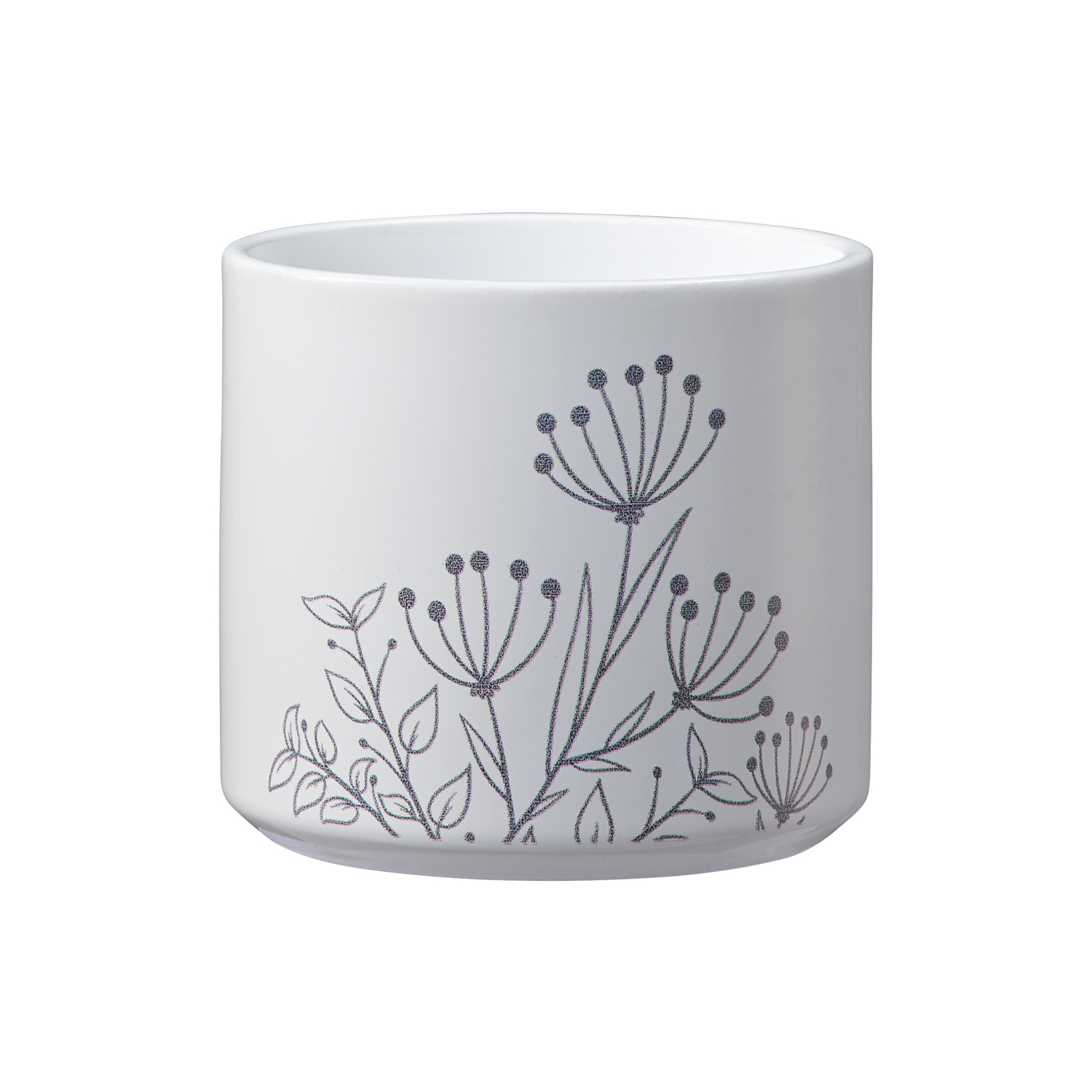 3.1" Flower Sketch Ceramic Las Vegas Greenery Pot