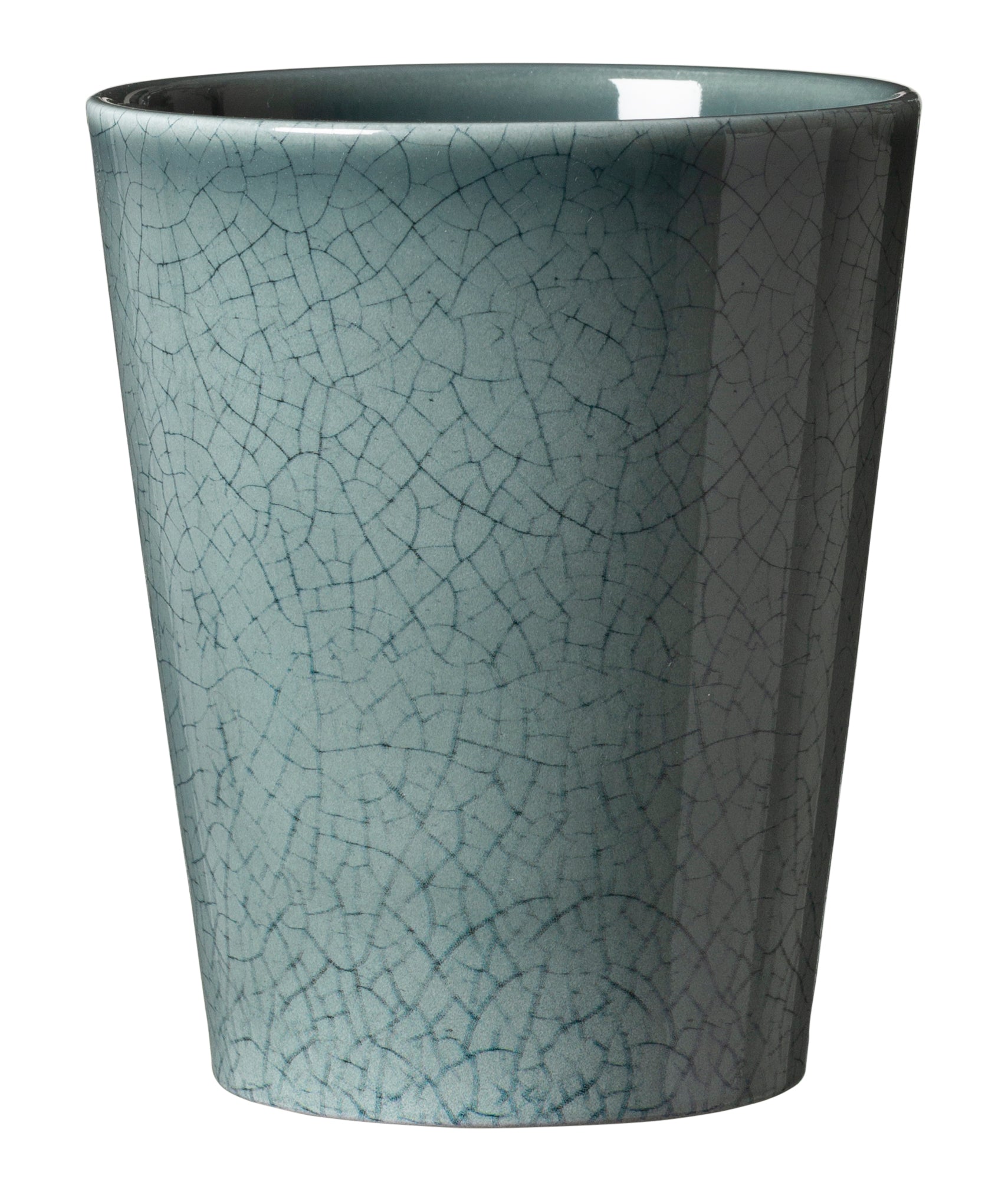 5.9" Petrol Craquele Ceramic Medina Glaze Pot