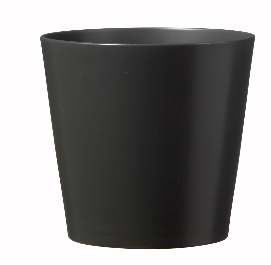 11" Matte Anthracite Ceramic Dallas Esprit Pot